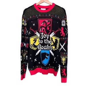 Game Of Thrones Joy to the Realm Holiday Festive Ugly Christmas Sweater Mens XL